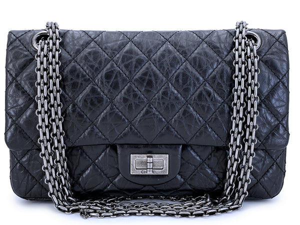 Chanel Black Medium Reissue Flap Bag 225 2.55 RHW FKE