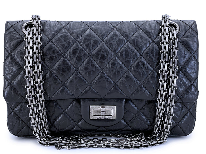 Chanel Black Medium Reissue Flap Bag 225 2.55 RHW FKE