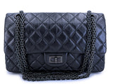 Chanel So Black Reissue Black Medium 2.55 225 Flap Bag U2T