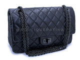 Chanel So Black Reissue Black Medium 2.55 225 Flap Bag U2T