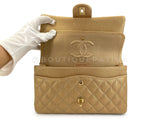 Chanel 2014 Gold Caviar Medium Classic Double Flap Bag Brushed GHW 4Z7