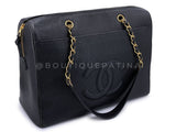 Chanel Vintage Black Caviar Timeless Zipped Tote Bag 24k GHW 309