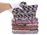 Chanel 15C Paris Dubai Pom Pom Tweed Jumbo Flap Bag RHW Rainbow RYK