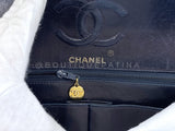 Chanel 1997 Vintage Charcoal Gray Lizard Small Classic Flap Bag 24k GHW PMF