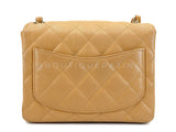 Chanel Vintage 2004 Beige Caviar Square Mini Flap Bag 24k GHW BRB