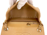 Chanel Vintage 2004 Beige Caviar Square Mini Flap Bag 24k GHW BRB