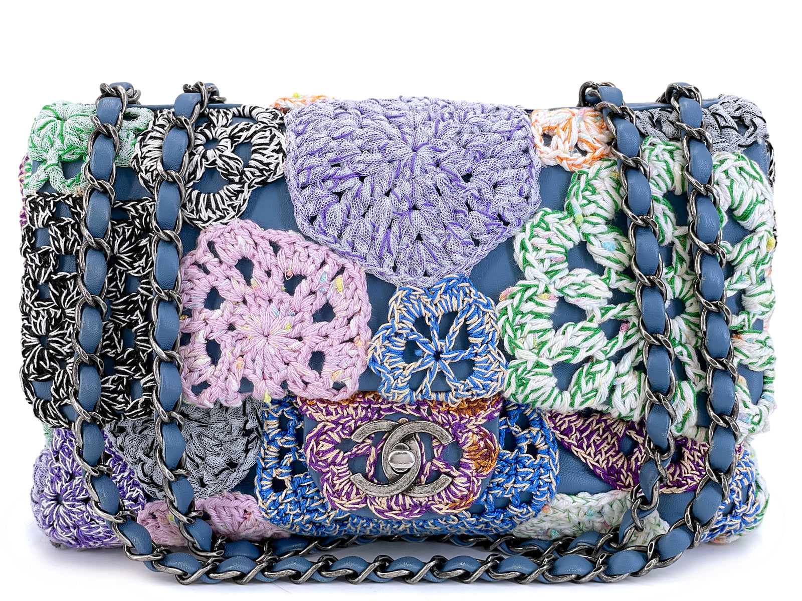 Chanel 16C Paris Seoul Rainbow Crochet Flap Bag RHW SZ3 – Boutique