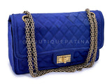 Chanel 2010 Blue Quilted Satin Reissue Flap Bag GHW DT7