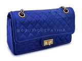 Chanel 2010 Blue Quilted Satin Reissue Flap Bag GHW DT7