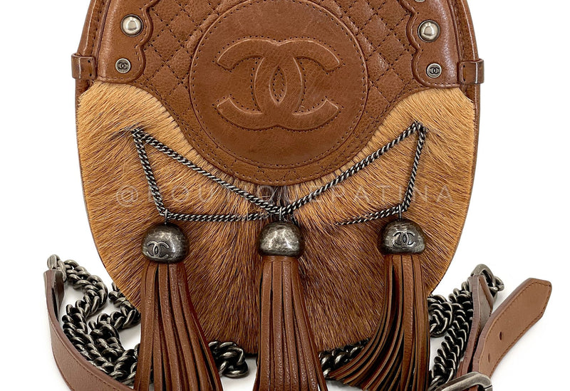 Chanel 2013 Paris Edinburgh Pony Hair Saddle Bag RHW 5HN