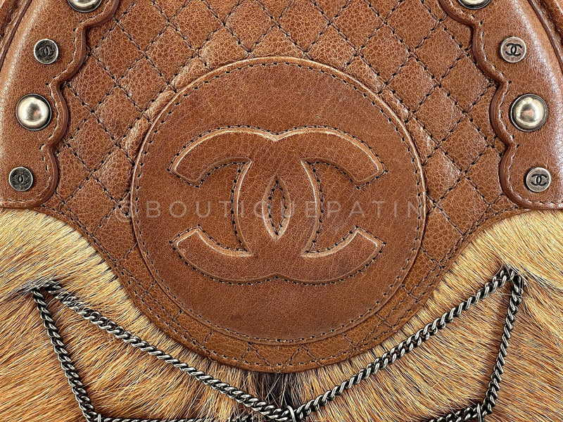 Chanel 2013 Paris Edinburgh Pony Hair Saddle Bag RHW 5HN