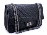 Pristine Chanel 2009 Vintage Black Reissue 227 2.55 Large Flap Bag RHW P3L