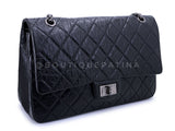 Pristine Chanel 2009 Vintage Black Reissue 227 2.55 Large Flap Bag RHW P3L