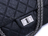 Pristine Chanel 2009 Vintage Black Reissue 227 2.55 Large Flap Bag RHW P3L