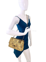 Chanel Vintage 2009 Paris-Moscou Gold Brocade 2.55 Reissue Flap Bag 226 Medium Moscow 7HH