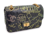 Chanel 19A Egypt Rainbow Graffiti Croc Print Reissue Mini Flap Bag GHW Paris-New York L1K