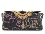 Chanel 19A Egypt Rainbow Graffiti Croc Print Reissue Mini Flap Bag GHW Paris-New York L1K