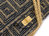 Chanel 2011 Gold-and-Black Rope Spun Paris Byzance Jumbo Reissue Flap Bag GHW ZJQ