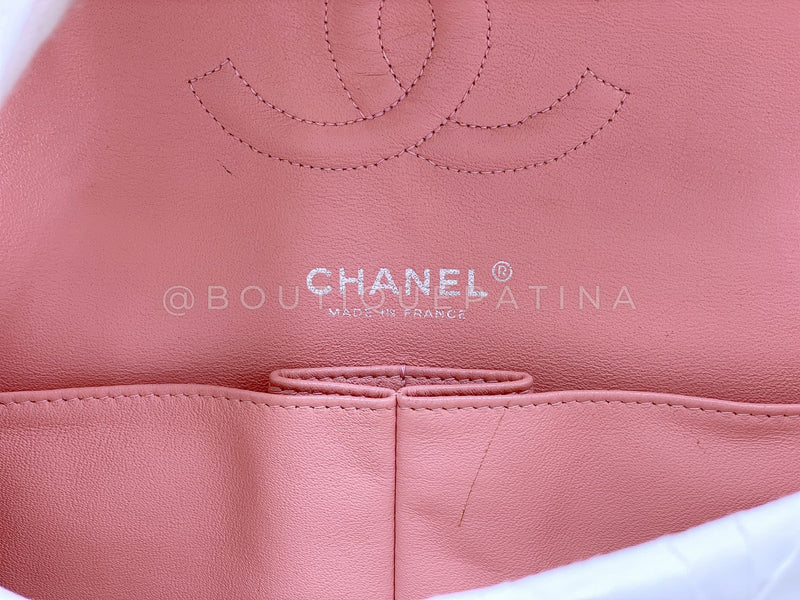 Chanel 2006 Vintage Sakura Pink Caviar Medium Classic Double Flap Bag SHW 7ZW