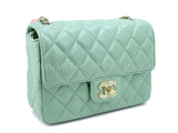 Chanel 23P Mint Green Lambskin Lucite Candy Hearts Square Mini Flap Bag GHW Y8V