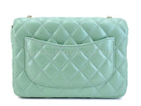 Chanel 23P Mint Green Lambskin Lucite Candy Hearts Square Mini Flap Bag GHW Y8V