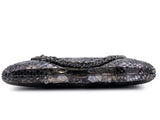 Chanel 13A Paris-Edinburgh Dark Silver Ombre Python Clutch on Chain Evening Bag U75