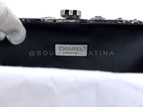 Chanel 13A Paris-Edinburgh Dark Silver Ombre Python Clutch on Chain Evening Bag U75