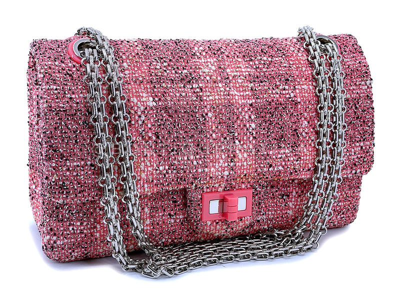 Chanel 2019 Pink Tweed 225 2.55 Reissue Flap Bag RHW M2X