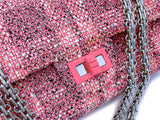 Chanel 2019 Pink Tweed 225 2.55 Reissue Flap Bag RHW M2X