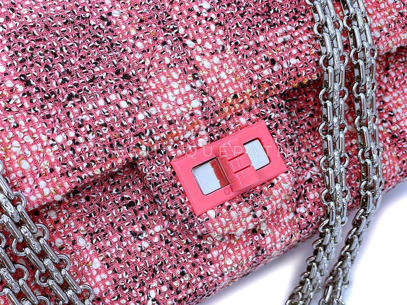 Chanel 2019 Pink Tweed 225 2.55 Reissue Flap Bag RHW M2X