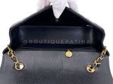 Chanel 1994 Vintage Black Caviar Medium Diana Flap Bag 24k GHW 21Z