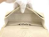 Chanel 2001 Vintage Mushroom Beige Speckled Caviar Small Classic Double Flap Bag Brushed 24k GHW CF4