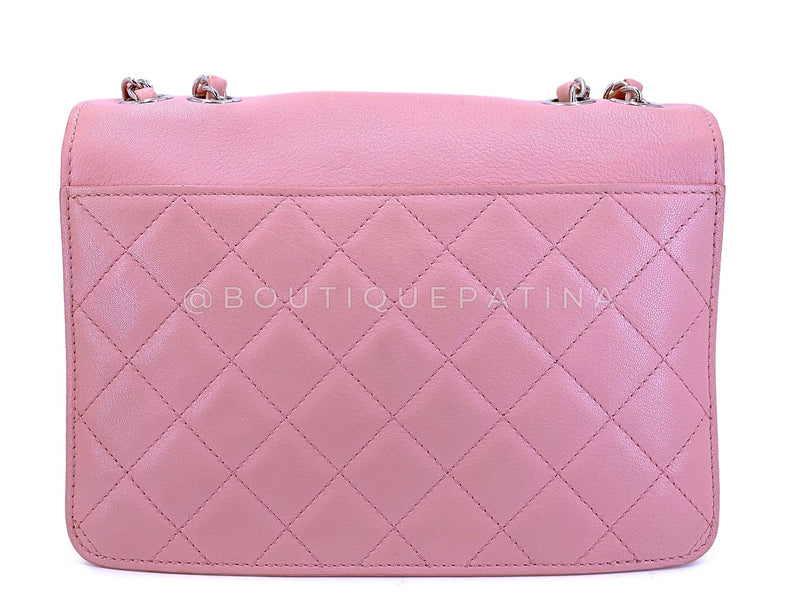 Chanel 2018 Pink CC Goatskin Flap Bag SHW NHS