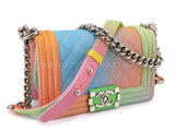 Chanel 17C Rainbow Caviar Coco Cuba Small Boy Flap Bag  XLN