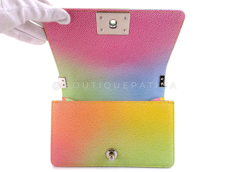 Chanel 17C Rainbow Caviar Coco Cuba Small Boy Flap Bag XLN