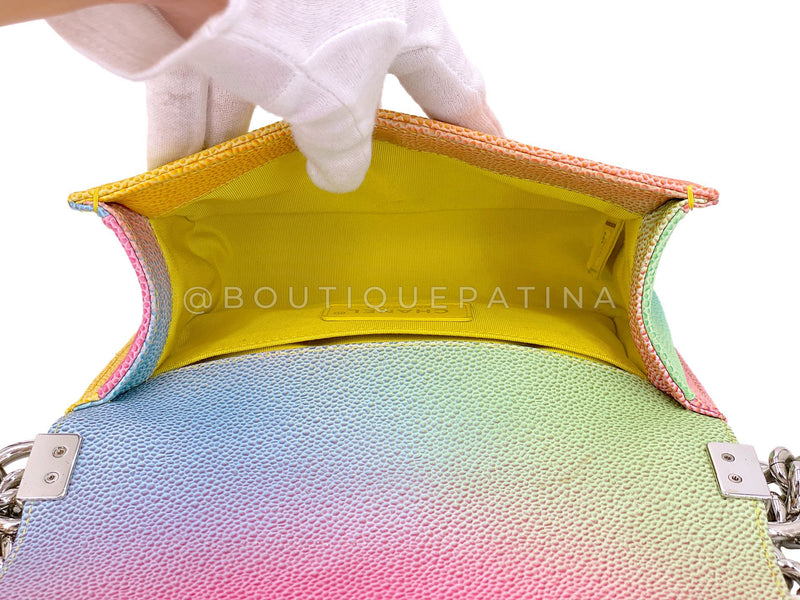 Chanel 17C Rainbow Caviar Coco Cuba Small Boy Flap Bag XLN
