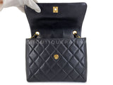 Chanel 1996 Vintage Black Caviar Square Crossbody Flap Bag 24k GHW O7P