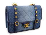 Chanel Ombre Denim Quilted Messenger Flap Bag GHW YOO