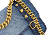 Chanel Ombre Denim Quilted Messenger Flap Bag GHW YOO