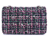 Chanel Pink Green Tweed 225 2.55 Reissue Flap Bag SHW FKC