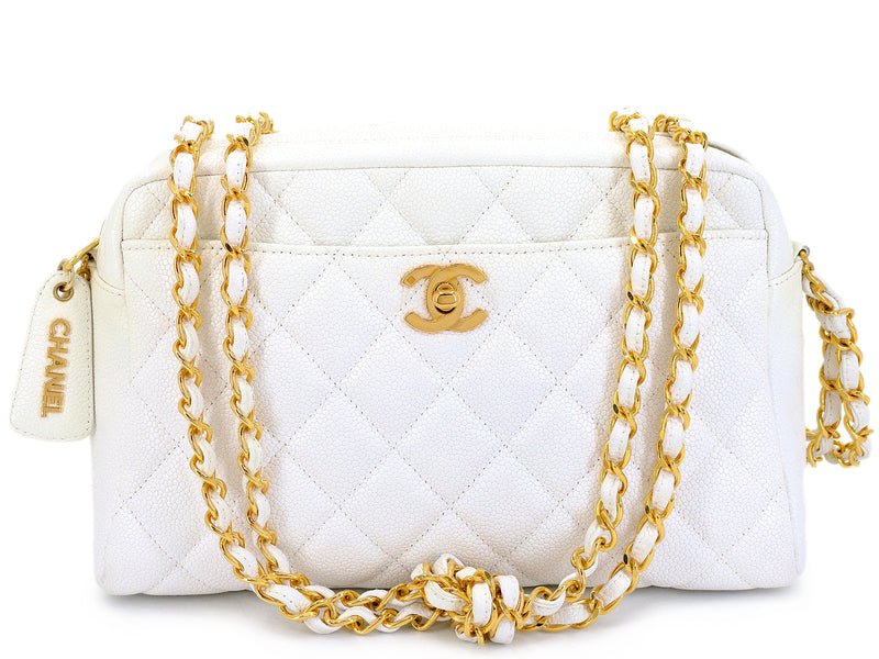 Chanel 1996 Vintage Caviar Classic Camera Case Bag CC Clasp 24k GHW ZYX