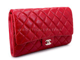 Chanel Red 11in Caviar Timeless Classic Clutch on Chain Bag SHW YXQ