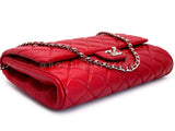 Chanel Red 11in Caviar Timeless Classic Clutch on Chain Bag SHW YXQ