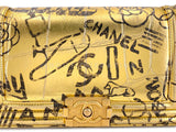 Chanel 19A Egypt Gold Crocodile Print Graffiti Boy Bag Medium GHW Paris-New York 8VU