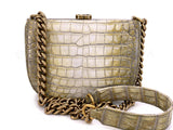 Rare Chanel 2013 Ombre "Himalayan" Crocodile Evening Clutch Bag 3RI