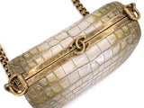 Rare Chanel 2013 Ombre "Himalayan" Crocodile Evening Clutch Bag 3RI