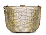 Rare Chanel 2013 Ombre "Himalayan" Crocodile Evening Clutch Bag 3RI