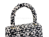 Rare Chanel 1994 Vintage Mini Baby Kelly Bag Black White Runway 24k GHW NW7