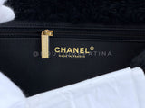 Chanel Black Shearling Muff Flap Bag GHW P0H