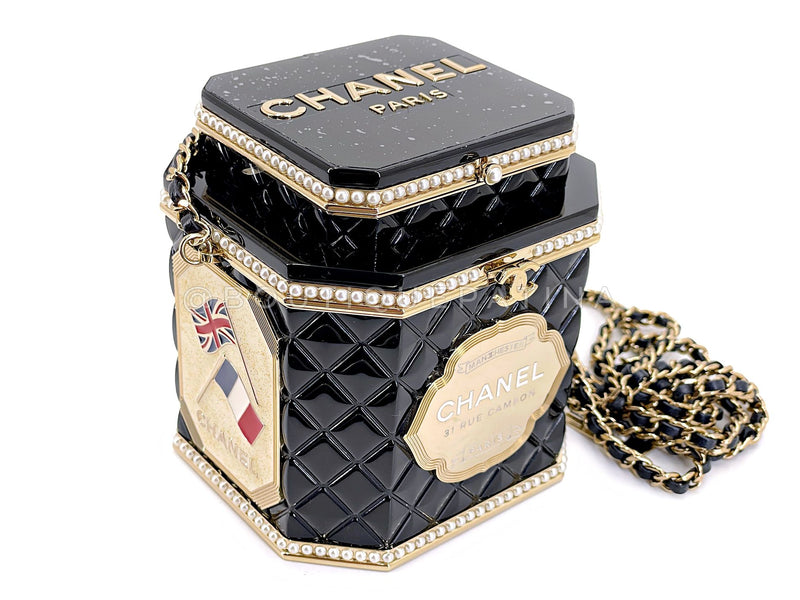 Chanel 2024 Paris-Manchester Tea Box Minaudière Clutch Evening Bag GHW 33R